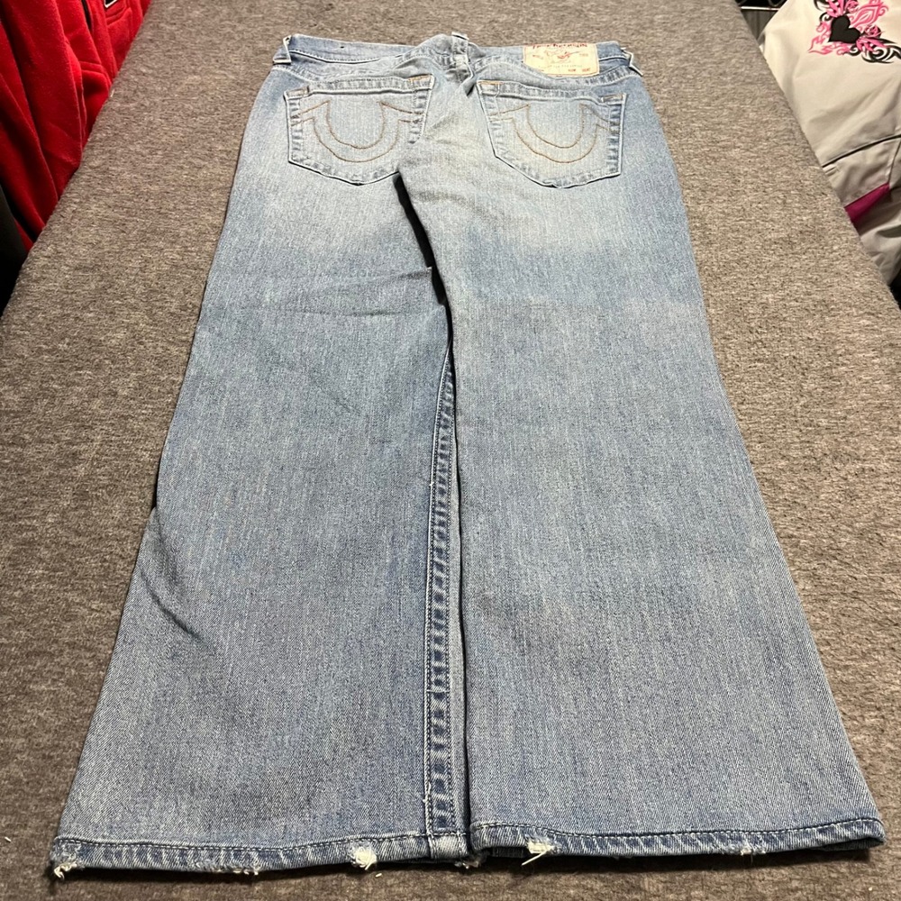 True Religion Billy Relaxed Bootcut Jeans Light Wash 29x28 Mens Y2K Denim